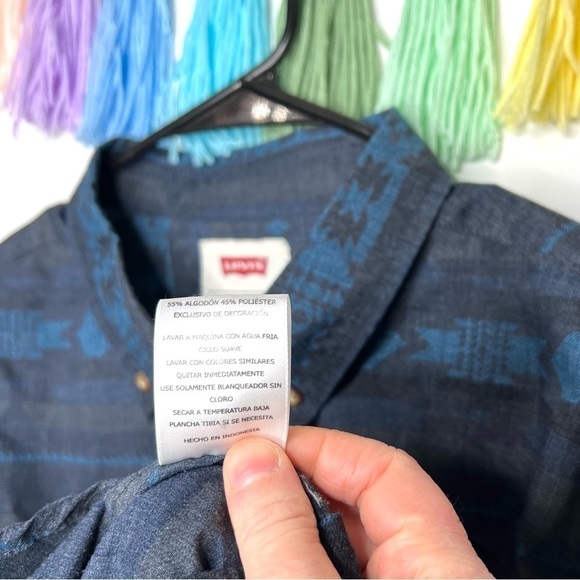 Men’s Levi’s Aztec California Baja Cali Printed Button Up Casual Top Shirt Large - Picture 9 of 11